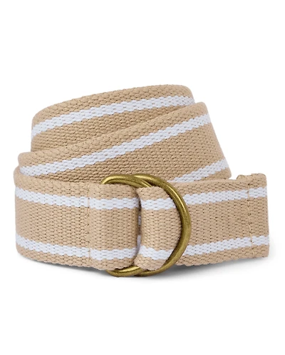Boys Striped Webbed Belt