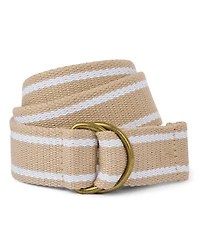 Boys Striped Webbed Belt