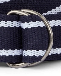 Boys Striped Webbed Belt