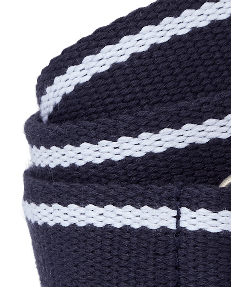 Boys Striped Webbed Belt