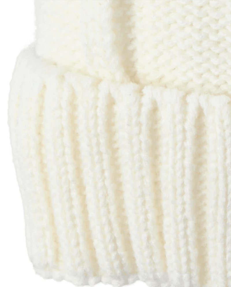 Girls Hello Kitty® Cable Knit Pom Beanie