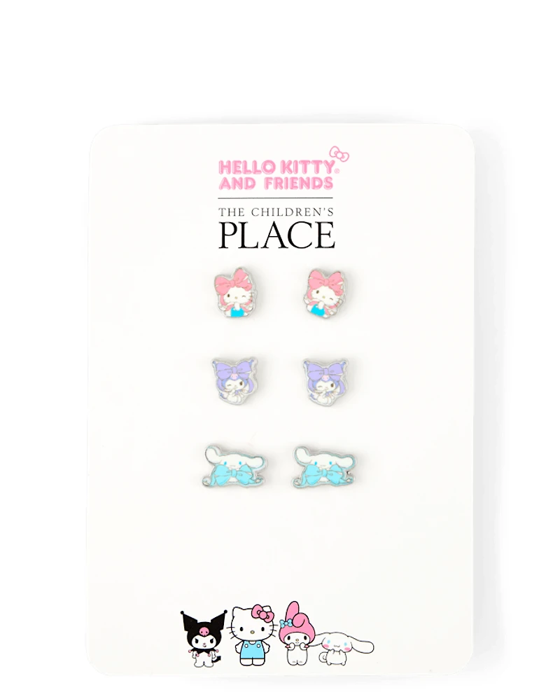 Girls Hello Kitty® And Friends Earrings 3-Pack