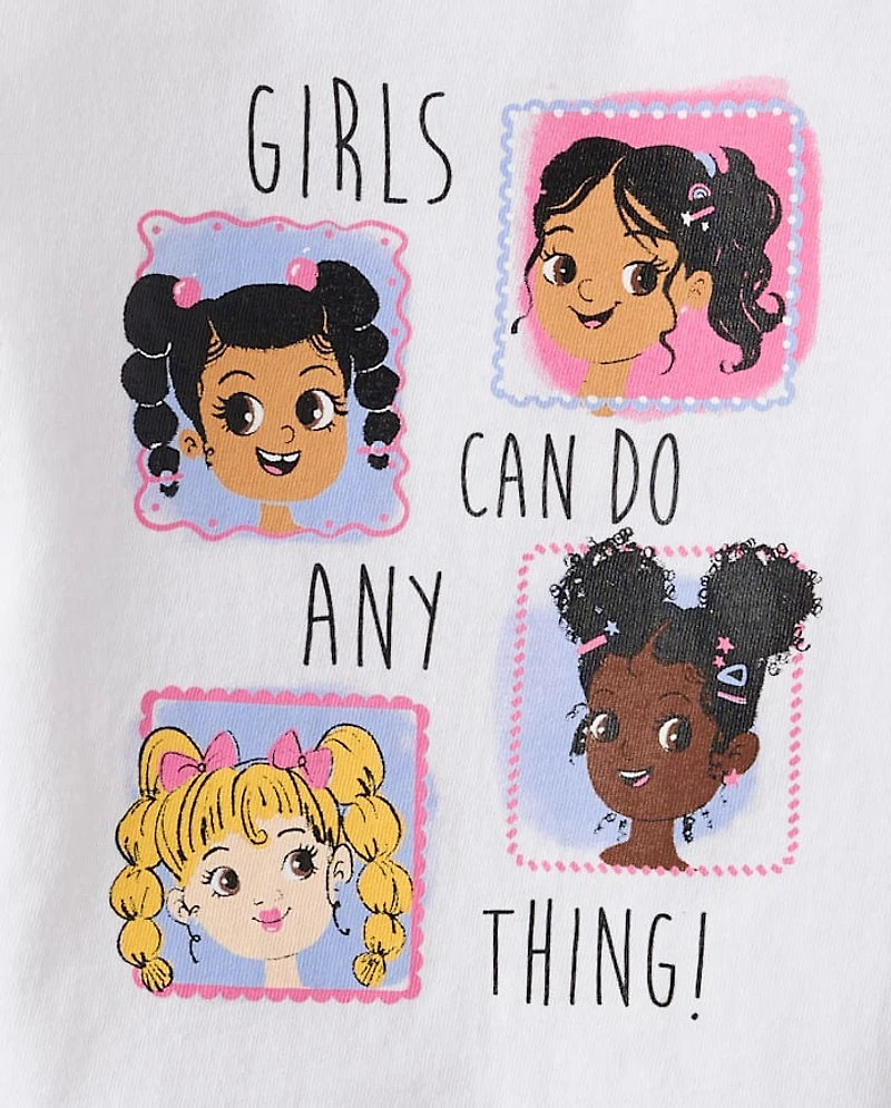 Baby And Toddler Girls Can Do Anything Graphic Tee