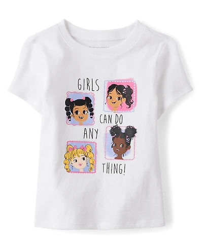 Baby And Toddler Girls Can Do Anything Graphic Tee
