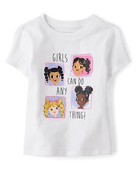 Baby And Toddler Girls Can Do Anything Graphic Tee