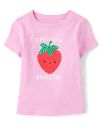 T-shirt graphique « La chérie de papa » pour bébés et petites filles