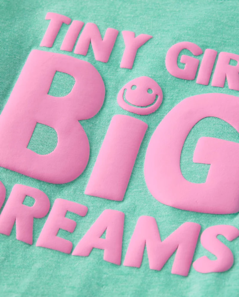 Baby And Toddler Girls Tiny Girl Big Dreams Graphic Tee