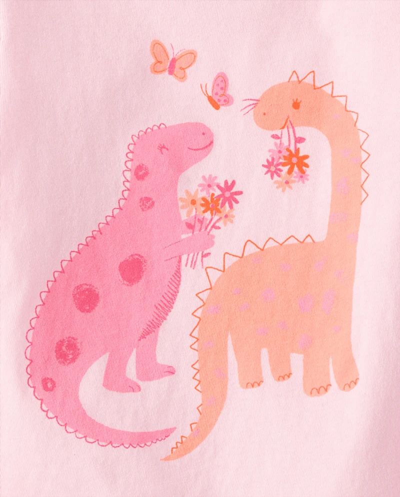 Baby And Toddler Girls Dino Graphic Tee