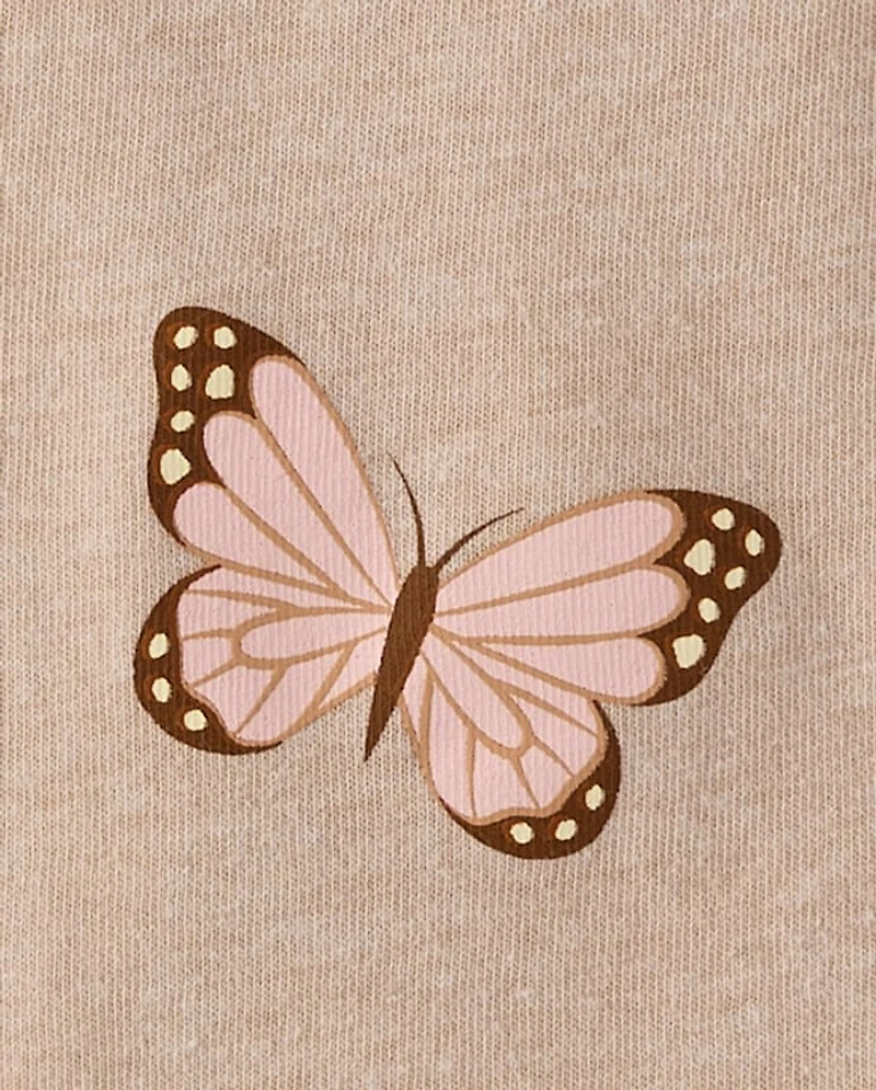 T-shirt graphique girafe pour bébés et petites filles