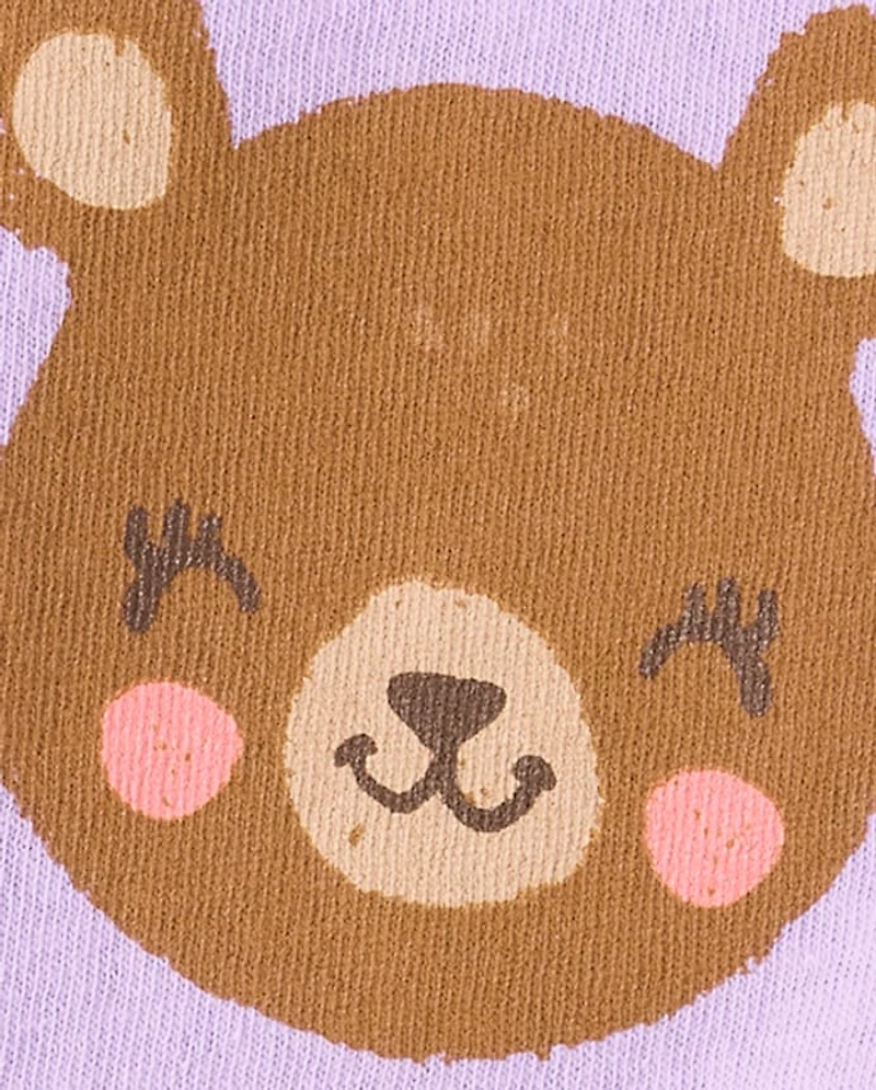 Baby And Toddler Girls Bear Graphic Tee