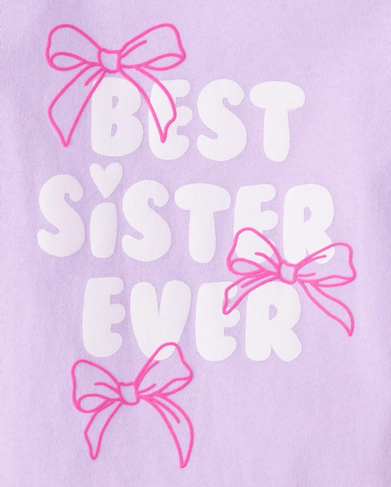 Baby And Toddler Girls Best Sister Ever Graphic Tee
