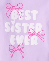 Baby And Toddler Girls Best Sister Ever Graphic Tee
