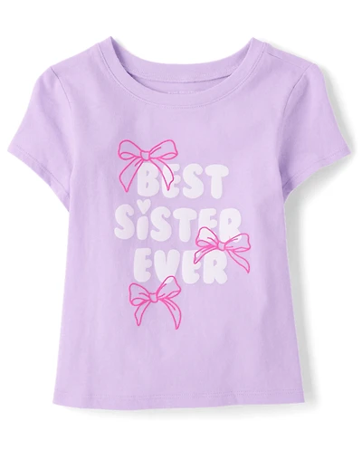 Baby And Toddler Girls Best Sister Ever Graphic Tee