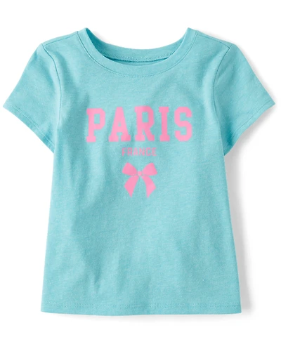Baby And Toddler Girls Paris Graphic Tee