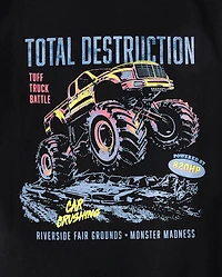 Boys Total Destruction Monster Truck Graphic Tee