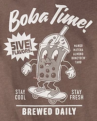 Boys Boba Time Graphic Tee