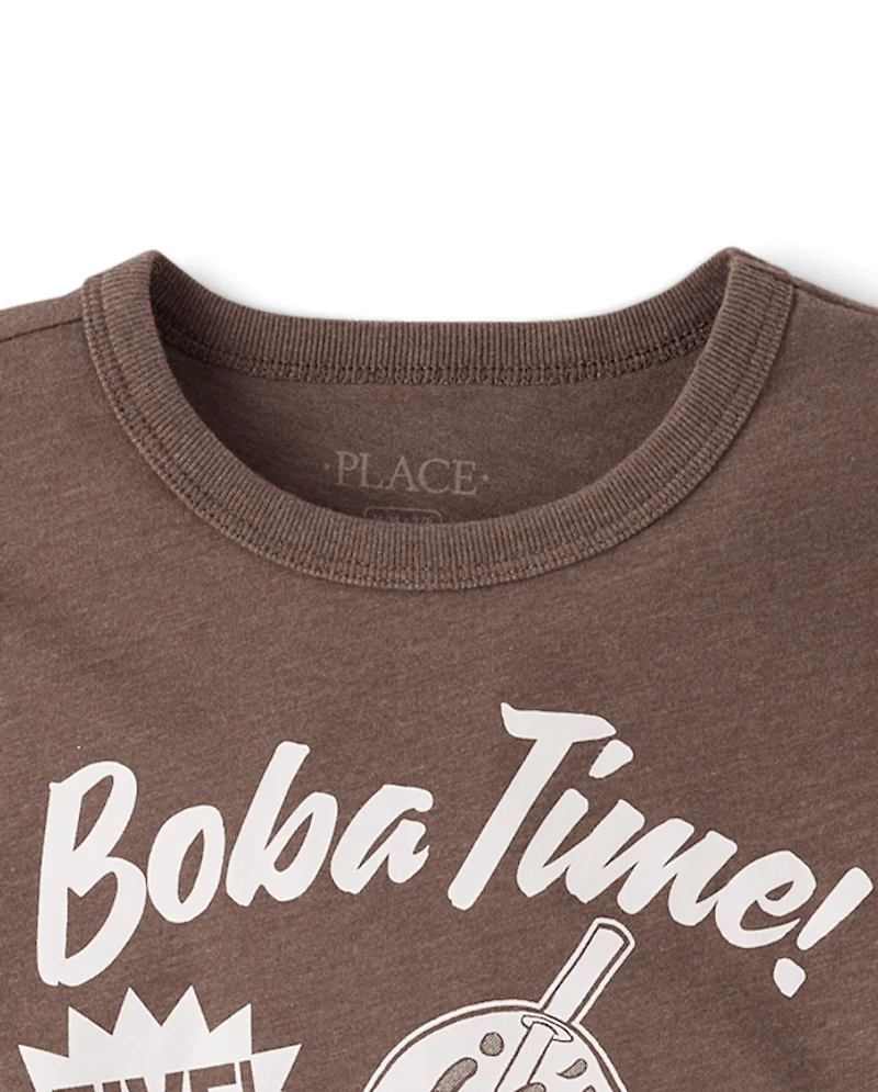 Boys Boba Time Graphic Tee