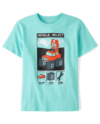 Boys Video Game Vehicle Graphic Tee