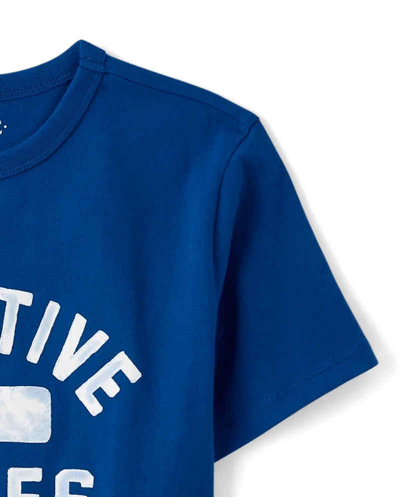 T-shirt graphique pour garçons « Vibes positives »