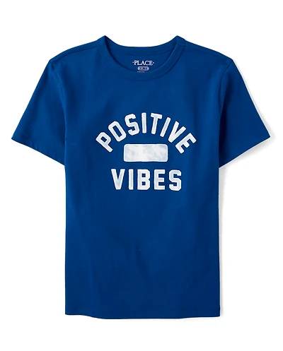 Boys Positive Vibes Graphic Tee