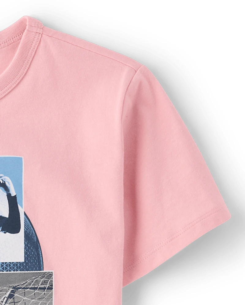 T-shirt graphique pour joueur de soccer garçon