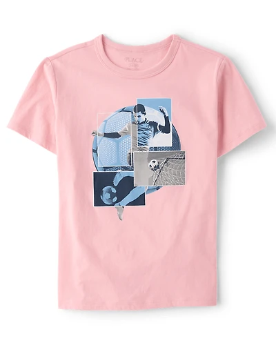 T-shirt graphique pour joueur de soccer garçon