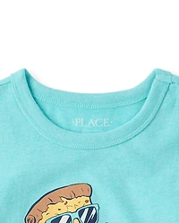 Boys Pizza Surfer Graphic Tee