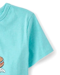 Boys Pizza Surfer Graphic Tee
