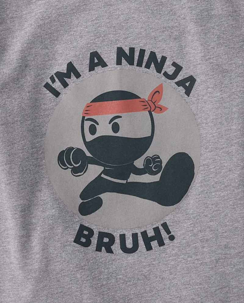 Boys Ninja Bruh Graphic Tee