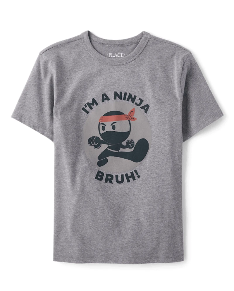 Boys Ninja Bruh Graphic Tee