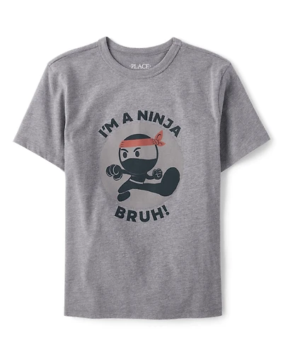 Boys Ninja Bruh Graphic Tee