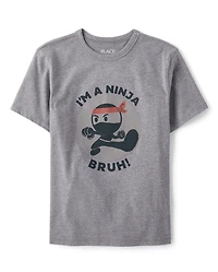 Boys Ninja Bruh Graphic Tee