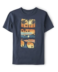 Boys Beach Scene Graphic Tee