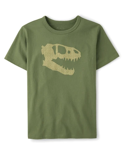 Boys Dino Skull Graphic Tee