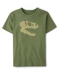 Boys Dino Skull Graphic Tee