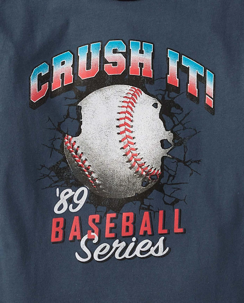 Boys Baseball Graphic Ringer Tee