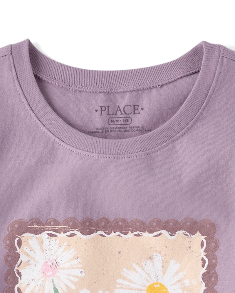 Girls Flowers Graphic Tee
