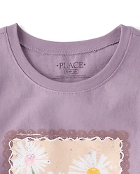 Girls Flowers Graphic Tee