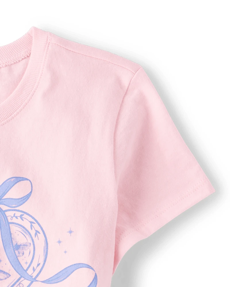 Girls Heart Locket Graphic Tee