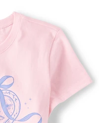 Girls Heart Locket Graphic Tee