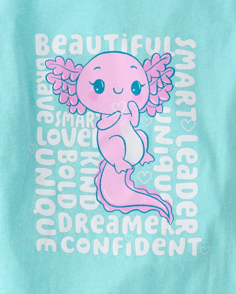 Girls Axolotl Graphic Tee
