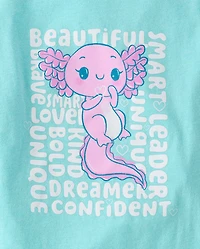 Girls Axolotl Graphic Tee