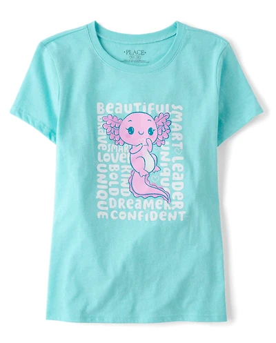 Girls Axolotl Graphic Tee