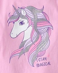 Girls Unicorn Graphic Tee