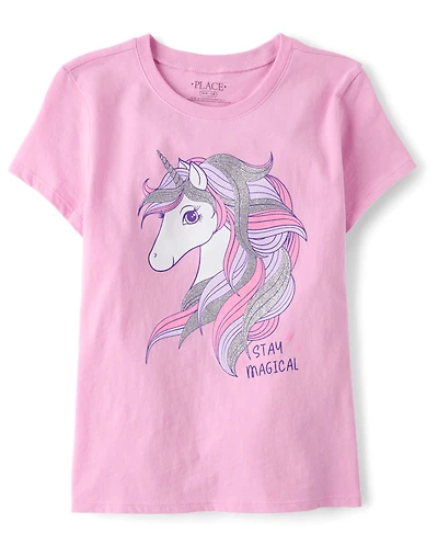 Girls Unicorn Graphic Tee