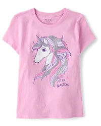 Girls Unicorn Graphic Tee
