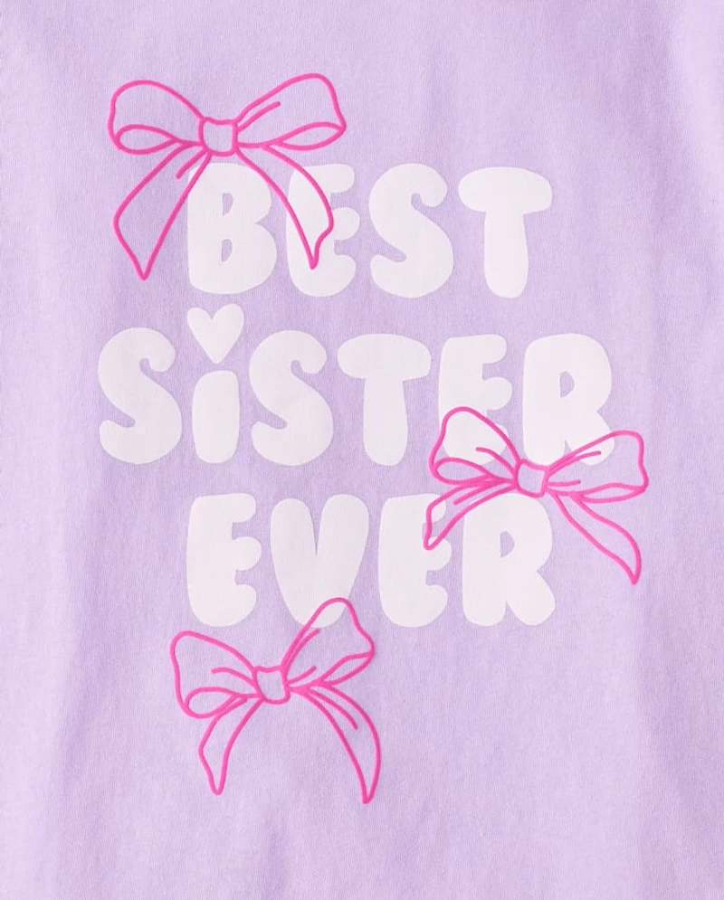 Girls Best Sister Ever Graphic Tee