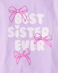 Girls Best Sister Ever Graphic Tee