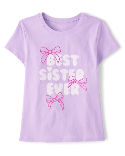Girls Best Sister Ever Graphic Tee