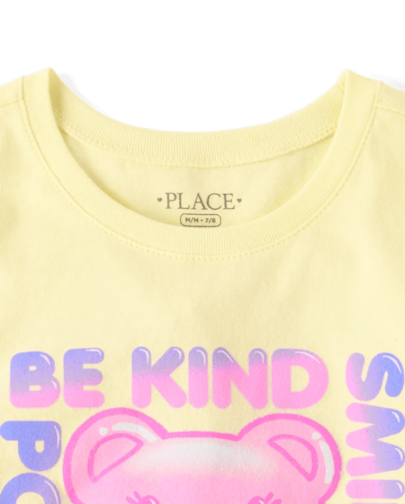 Girls Candy Bear Graphic Tee